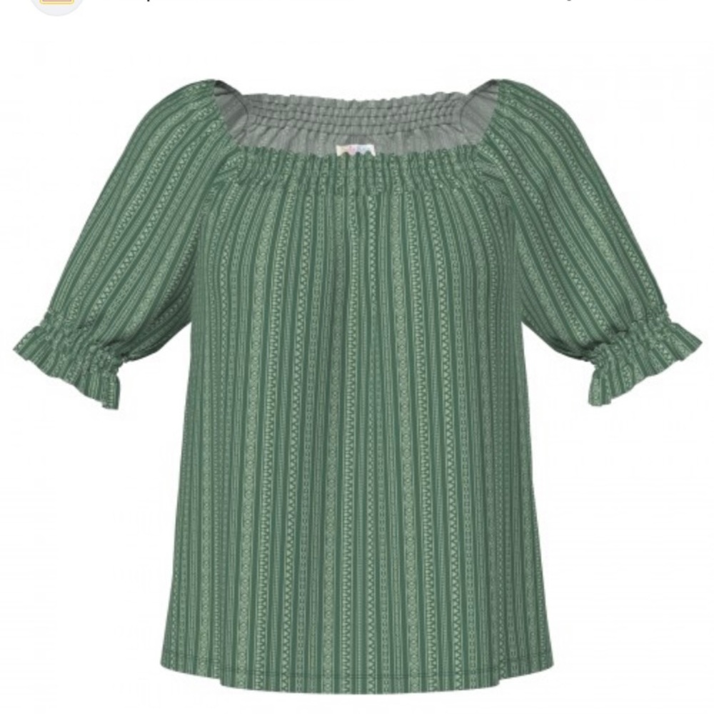 LuLaRoe Lily square neck peasant top, Small